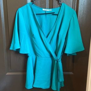 Mi Ami size small green wrap shirt!